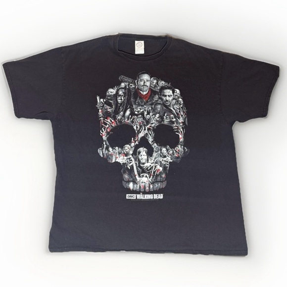 The Walking Dead T-Shirt - Negan Skull - AMC - Mens 2XL - Black - Picture 1 of 6